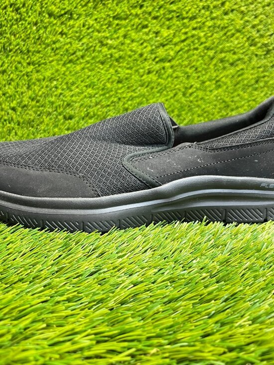 Skechers Flex Advantage Mens Size 9.5 Black Slip Resistant Slip On Work Shoes main image 8